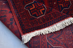 3x13 Long Runner Best Quality Bukhara Tribal Afghan Wool Rug, Perfect for Hallway, Entryway-Long Narrow Red Rug, Boho Home decor 12.9x2.8 ft
