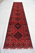 13.0 x 2.8 Ft Long Runner Best Quality Turkmen Khamiyab Khal Mohammadi Bokhara Runner Afghan Handmade Wool Oriental Hallway runner