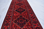 13.0 x 2.8 Ft Long Runner Best Quality Turkmen Khamiyab Khal Mohammadi Bokhara Runner Afghan Handmade Wool Oriental Hallway runner