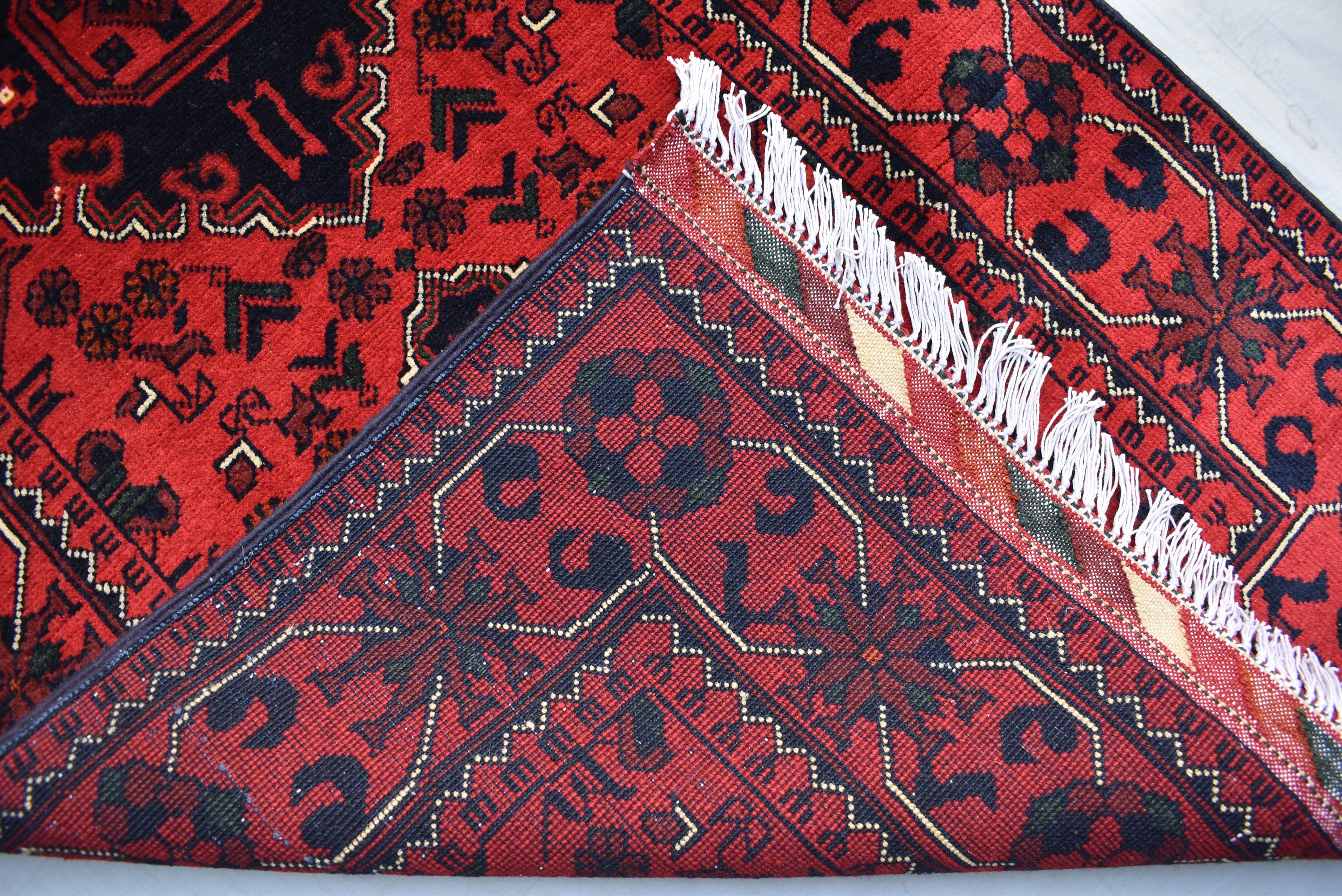 13.0 x 2.8 Ft Long Runner Best Quality Turkmen Khamiyab Khal Mohammadi Bokhara Runner Afghan Handmade Wool Oriental Hallway runner