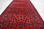 3x16Ft Long Afghan Hallway Runner, Extra Long Handmade Afghan Runner, High Quality 100% Wool Turkmen Runner, Entryway Oriental Runner Rug