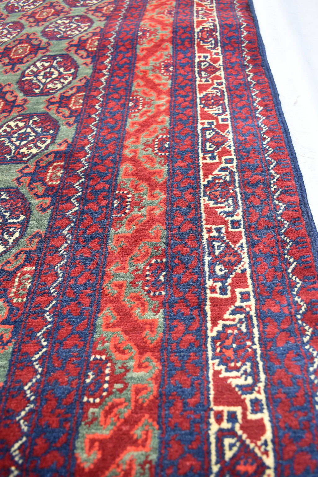 12.11x2.11 Afghan Turkmen Bukhara Runner Rug Handmade, Hallway Runner, Oriental Runner, Entryway Rug, Corridor Runner