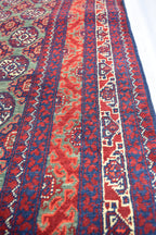 12.11x2.11 Afghan Turkmen Bukhara Runner Rug Handmade, Hallway Runner, Oriental Runner, Entryway Rug, Corridor Runner