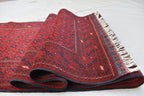 3x13 Vinatge Runner Handmade Afghan Turkmen Bashiri 100% Wool Traditional Hallway Runner Handmade, Entryway Runner, Corridor Rug 12.8x2.10