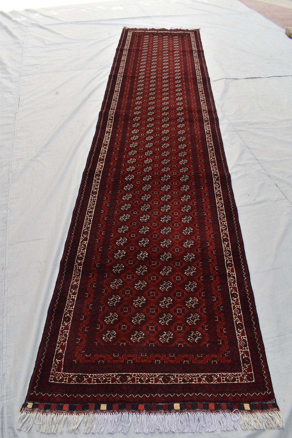 3x13ft, Afghan Handmade Runner Afghan Turkmen Bokhara 100% Wool Runner Handmade Afghan Hallway Runner Oriental Rug, 385x82 ft