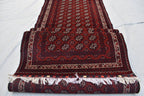 3x13ft, Afghan Handmade Runner Afghan Turkmen Bokhara 100% Wool Runner Handmade Afghan Hallway Runner Oriental Rug, 385x82 ft
