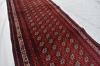 3x13ft, Afghan Handmade Runner Afghan Turkmen Bokhara 100% Wool Runner Handmade Afghan Hallway Runner Oriental Rug, 385x82 ft