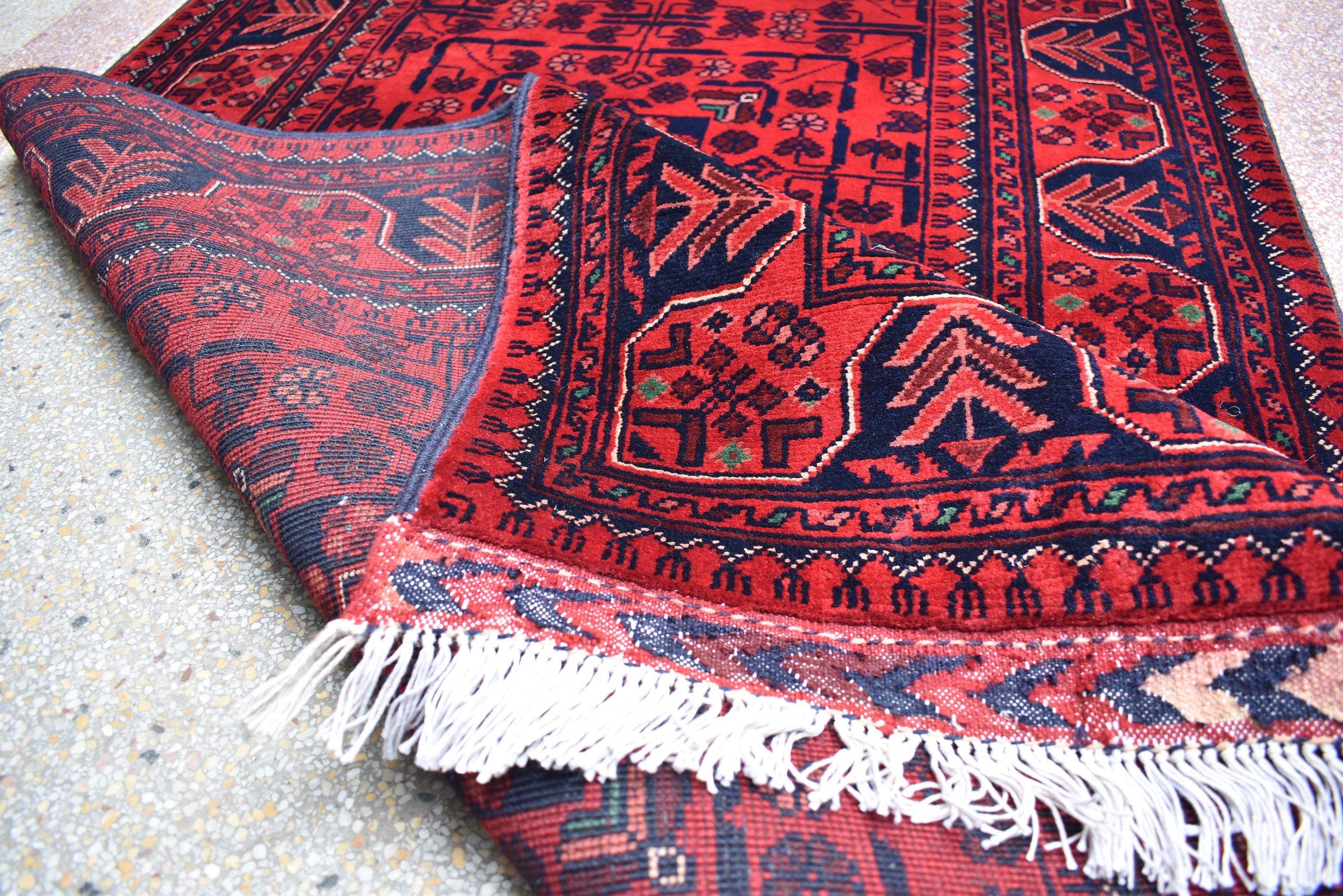 3x32ft, Runner Rug – Extra Long Afghan Red Carpet, Handknotted Wool Hallway Rug, Ideal for Weddings, Ceremonies, Events, Office or Entryway