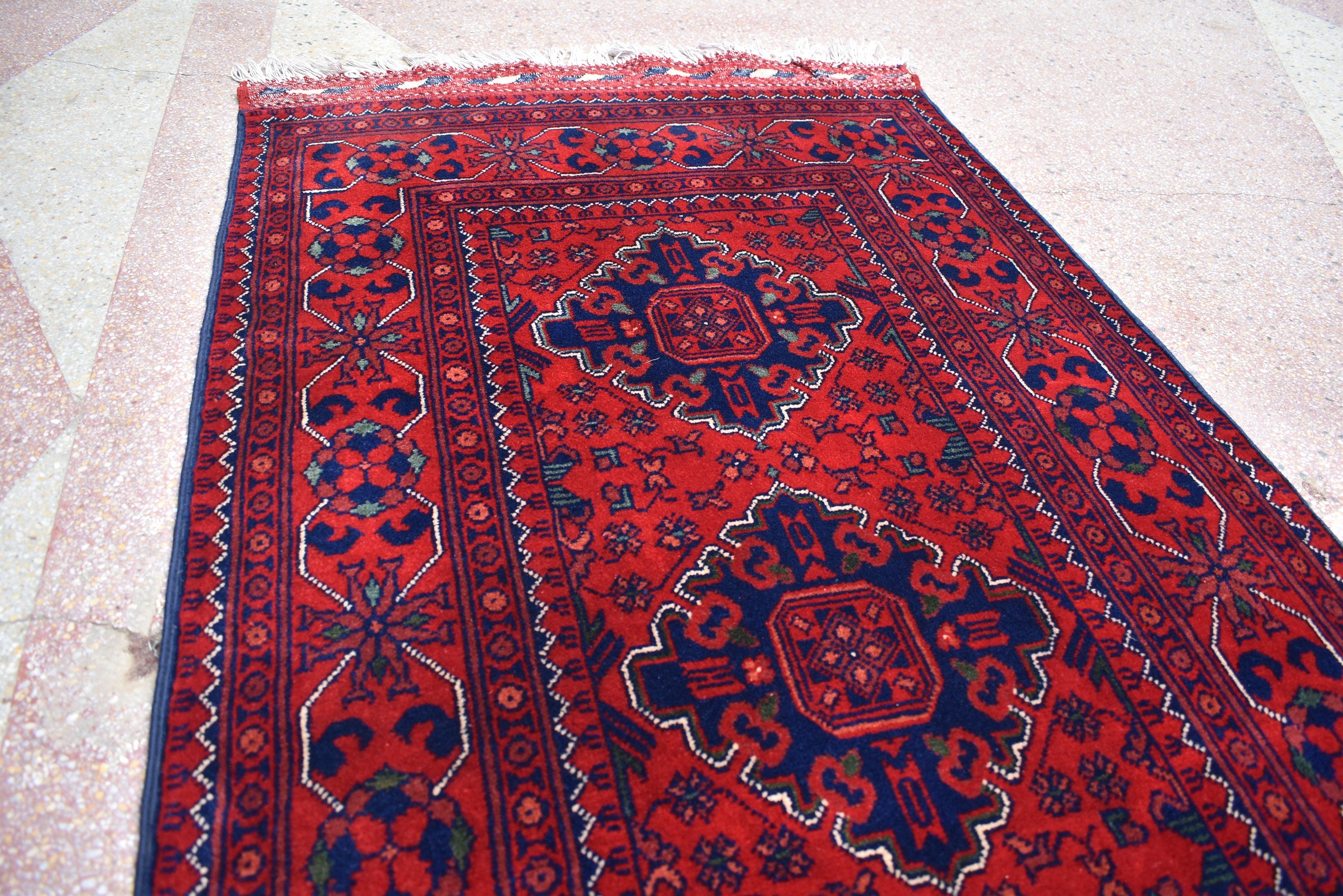 23.2 x 2.8 Ft Long Runner Best Quality Turkmen Khamiyab Khal Mohammadi Bokhara Runner Afghan Handmade Wool Oriental Hallway runner