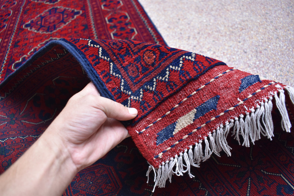 23.2 x 2.8 Ft Long Runner Best Quality Turkmen Khamiyab Khal Mohammadi Bokhara Runner Afghan Handmade Wool Oriental Hallway runner