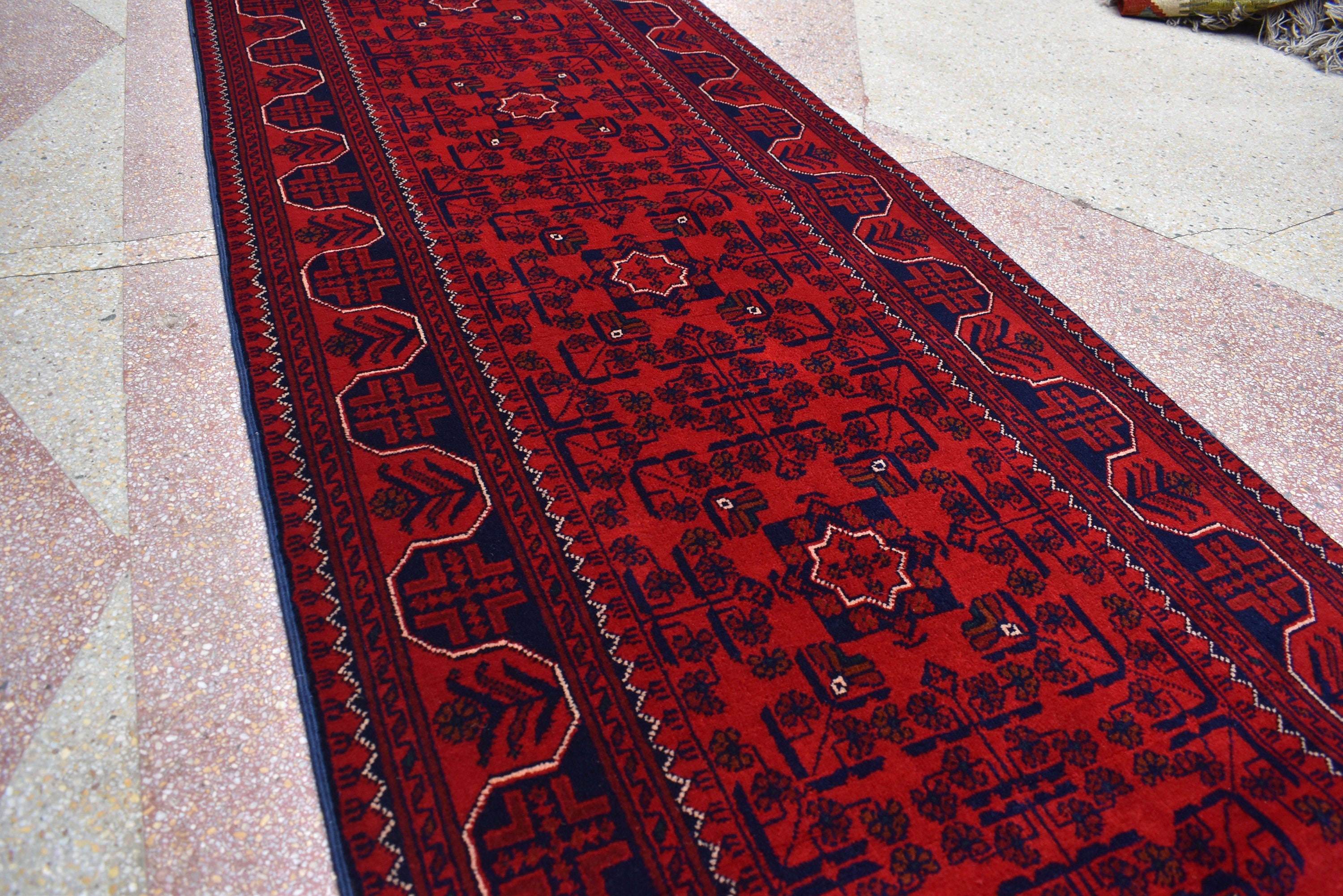 19.6 x 2.7 Ft Long Runner Best Quality Turkmen Khamiyab Khal Mohammadi Bokhara Runner Afghan Handmade Wool Oriental Hallway runner