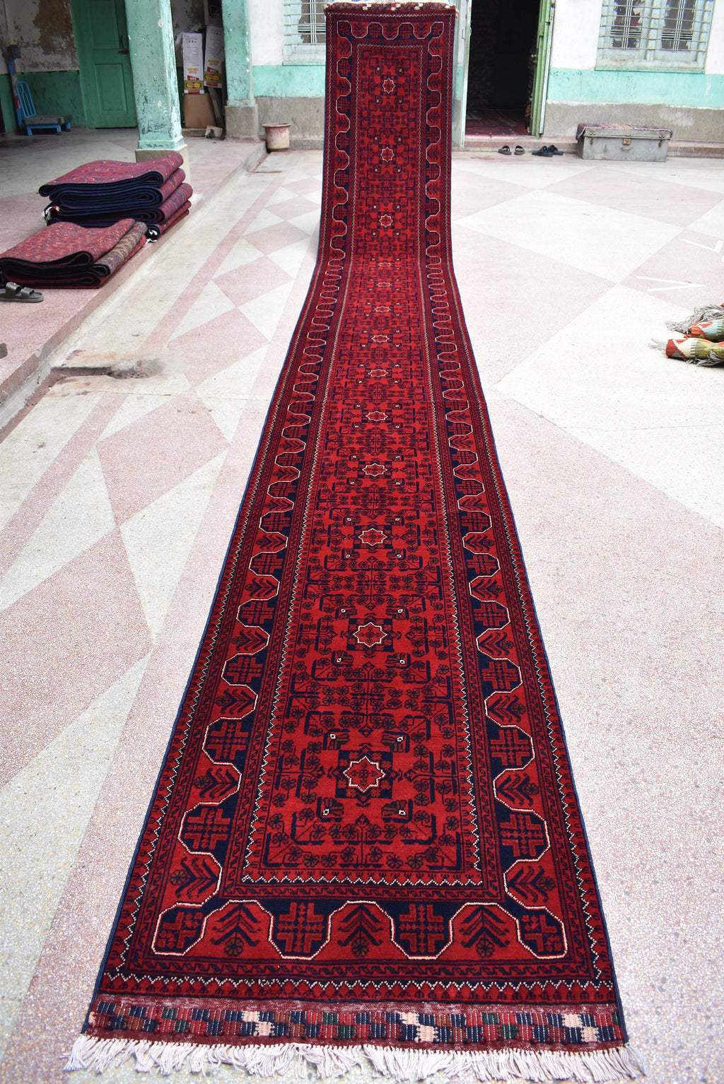 19.6 x 2.7 Ft Long Runner Best Quality Turkmen Khamiyab Khal Mohammadi Bokhara Runner Afghan Handmade Wool Oriental Hallway runner