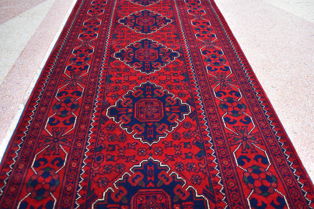 3x23Ft Long Handwoven Afghan Hallway Runner Rug, Turkmen Wool Extra Long Narrow Rug, Corridor Rug, Entryway Rug, Rug for Parties, Functions