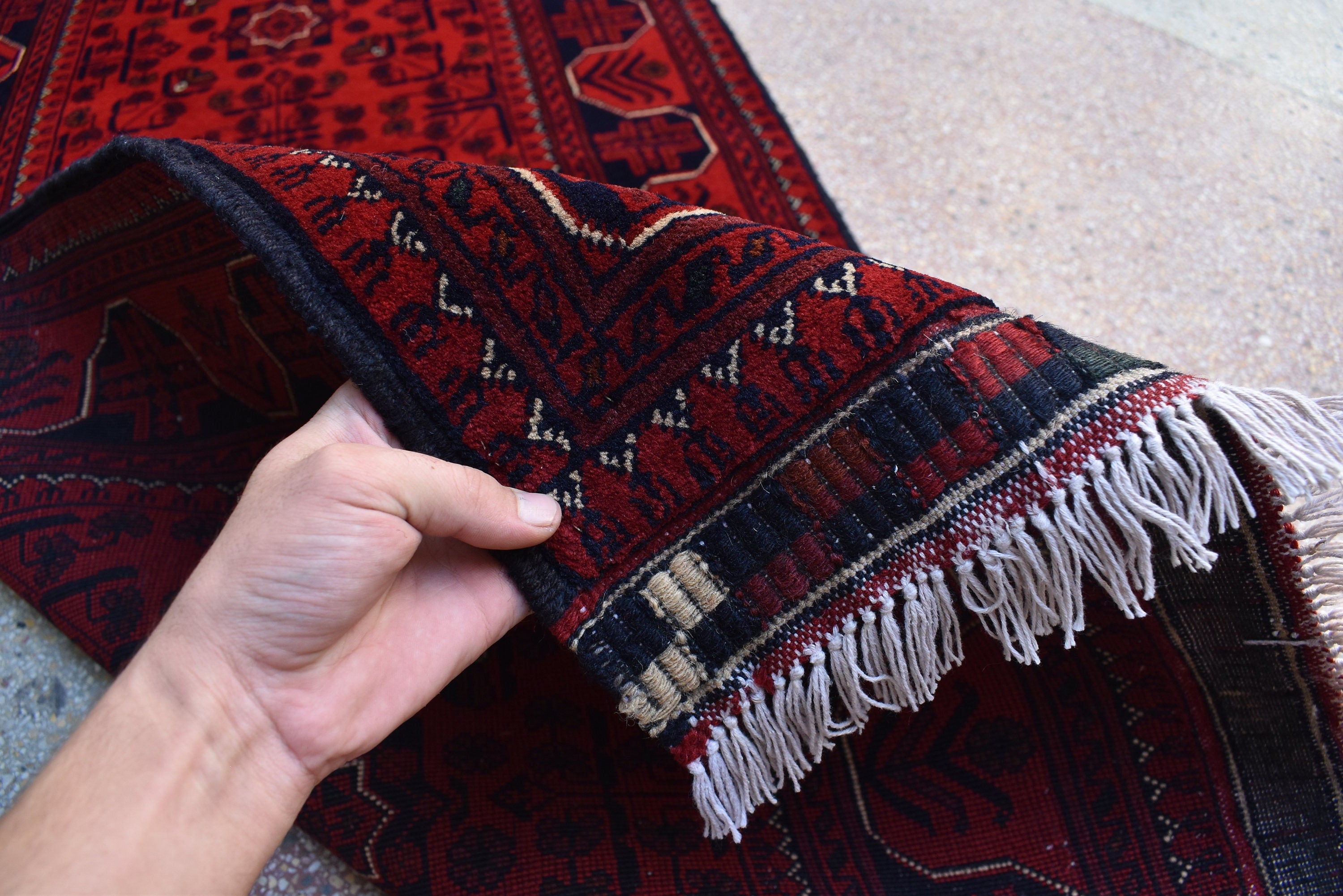 3x13Ft, Long Runner Best Quality Turkmen Khal Mohammadi Bokhara Runner, Afghan Handmade Wool Oriental Hallway Runner, Perfect for Festivals