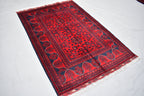 5.2 x 3.5 Ft Bokhara Rug Turkmen 100% Wool Afghan Veg dyes Handmade bukhara Pattern Area rug 5x3 Turkmen Oriental Rug
