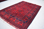 5.2 x 3.5 Ft Bokhara Rug Turkmen 100% Wool Afghan Veg dyes Handmade bukhara Pattern Area rug 5x3 Turkmen Oriental Rug