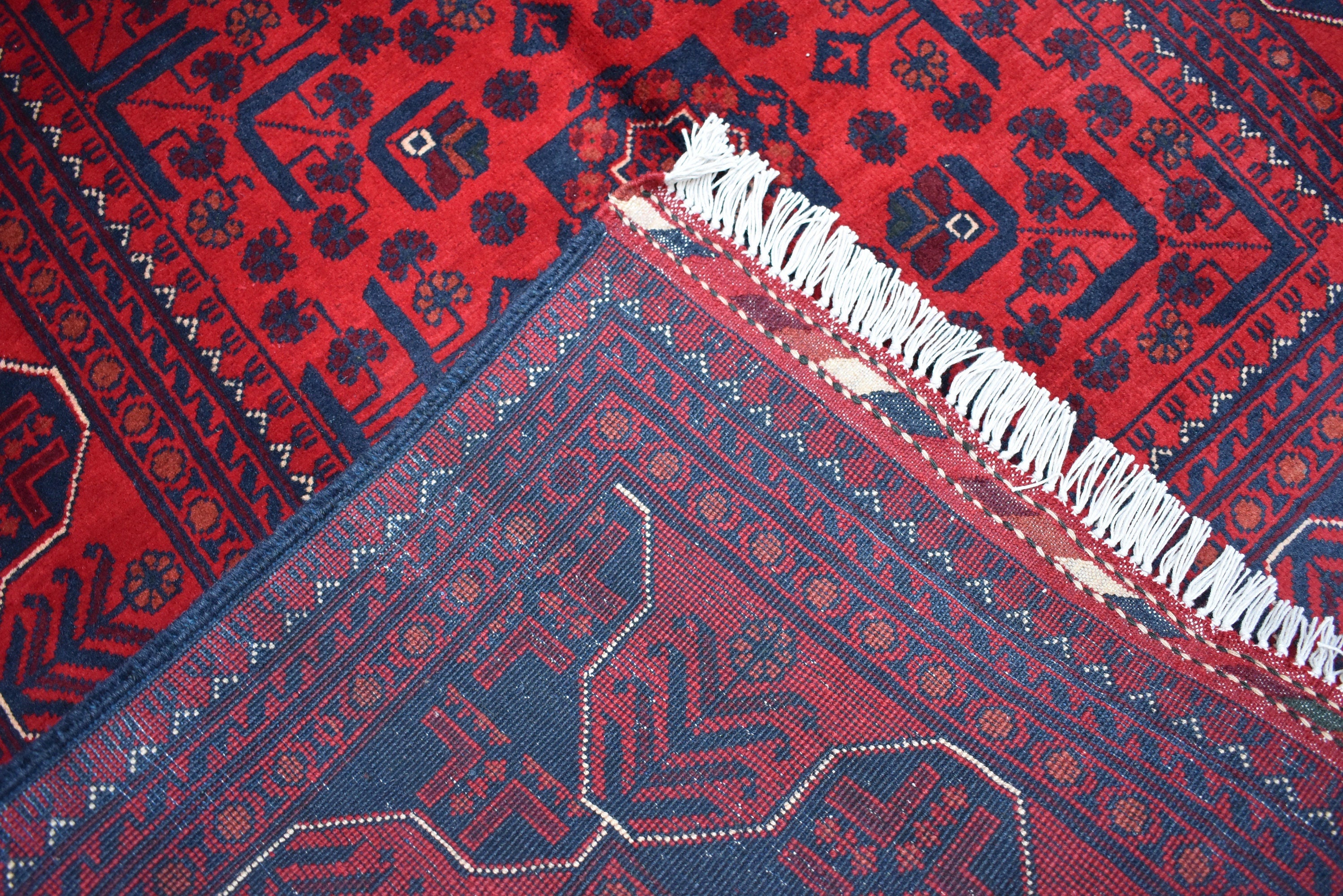 5.2 x 3.5 Ft Bokhara Rug Turkmen 100% Wool Afghan Veg dyes Handmade bukhara Pattern Area rug 5x3 Turkmen Oriental Rug