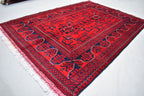 3x5 Bokhara Rug Turkmen 100% Wool Afghan Veg dyes Handmade Bukhara Pattern Turkmen Oriental Rug, Bedroom Rug, Living Room Rug 4.11x3.5 ft