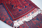 3x5Ft, Bukhara Rug Turkmen 100% Wool Afghan Vegetable dyes Rug, Boho Home Decor, Living Room Rug, Bedroom Rug, Red Rug for home
