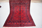 4.10 x 3.3 Ft Bokhara Rug Turkmen 100% Wool Afghan Veg dyes Handmade bukhara Pattern Turkmen Oriental Rug