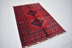 4.11x3.4 Bukhara Rug Turkmen 100% Wool Afghan, Natural Veg dyes, Perfect For Bedroom, Office, Living Room