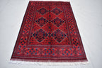 Ft 5.0 x 3.4 Bokhara Rug Turkmen 100% Wool Afghan Veg dyes Handmade bukhara Pattern Turkmen Oriental Rug