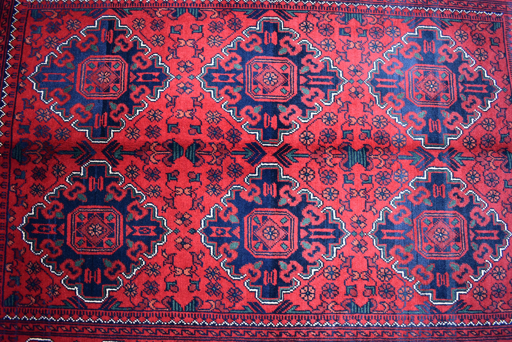 Ft 5.0 x 3.4 Bokhara Rug Turkmen 100% Wool Afghan Veg dyes Handmade bukhara Pattern Turkmen Oriental Rug