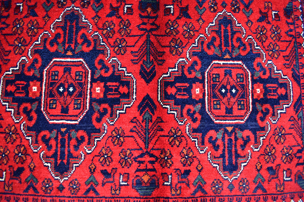 3x6Ft Bukhara Rug Turkmen 100% Wool Afghan Veg dyes Handmade Bukhara Pattern Turkmen Oriental Rug, Rugs For Living Room, Bedroom Rug