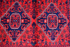 3x6Ft Bukhara Rug Turkmen 100% Wool Afghan Veg dyes Handmade Bukhara Pattern Turkmen Oriental Rug, Rugs For Living Room, Bedroom Rug
