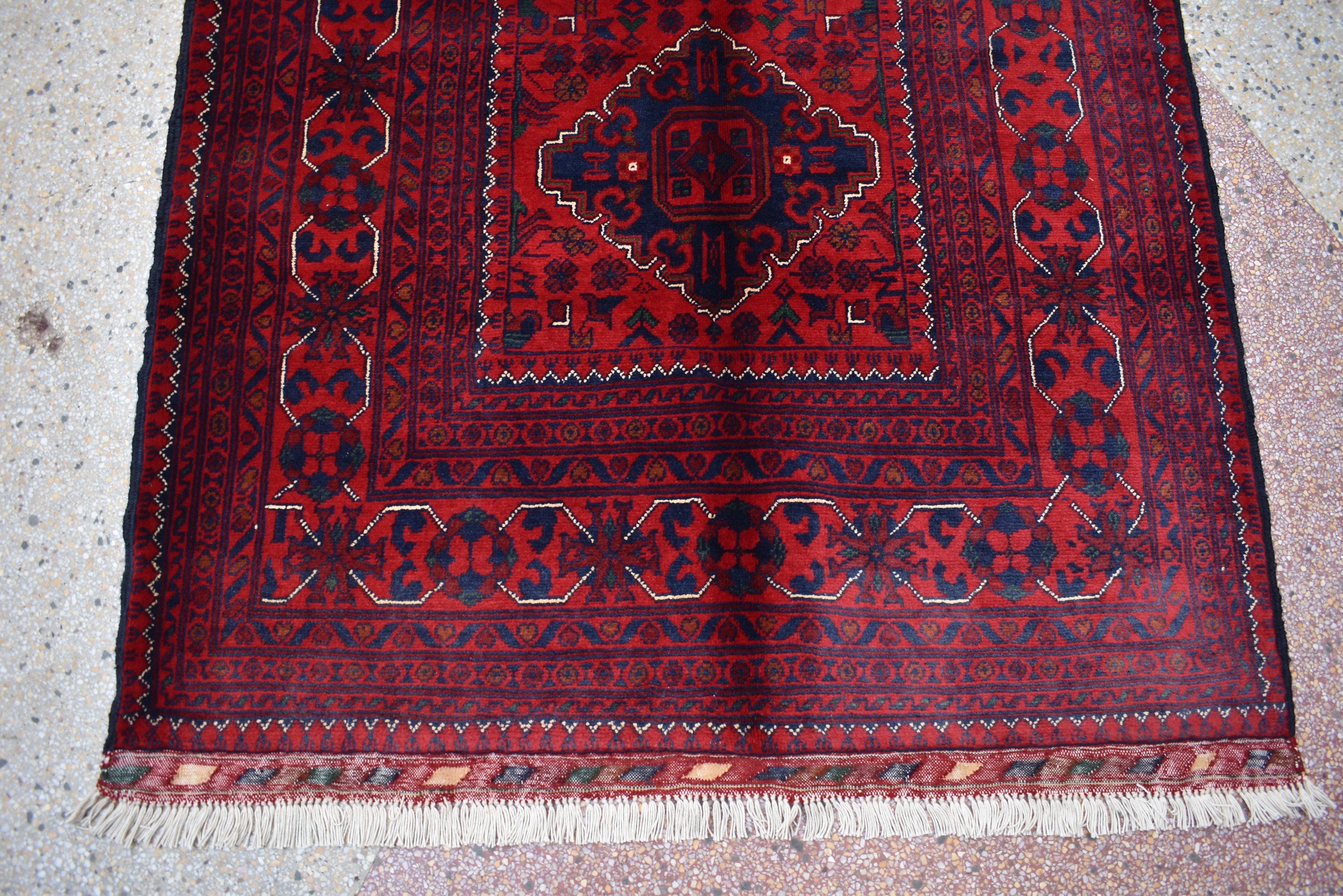 5x3 Bokhara Rug Turkmen 100% Wool Afghan Veg dyes Handmade bukhara Pattern Turkmen Oriental Rug, Rugs For Living Room 4.11x3.6 Ft