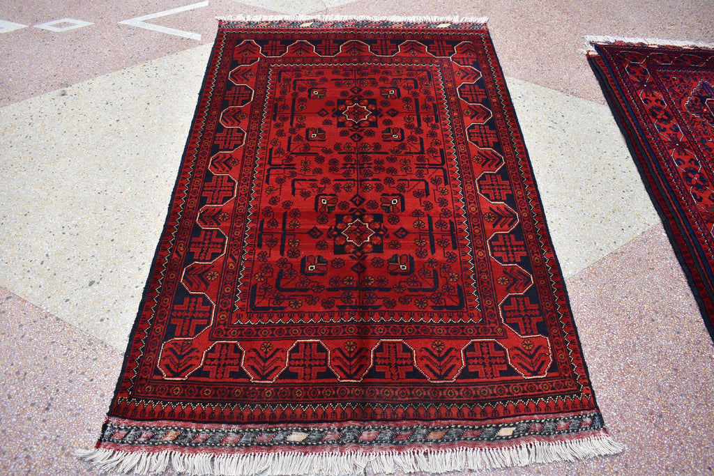 5.5 x 3.4 Ft Bokhara Rug Turkmen 100% Wool Afghan Veg dyes Handmade bukhara Pattern Turkmen Oriental Rug