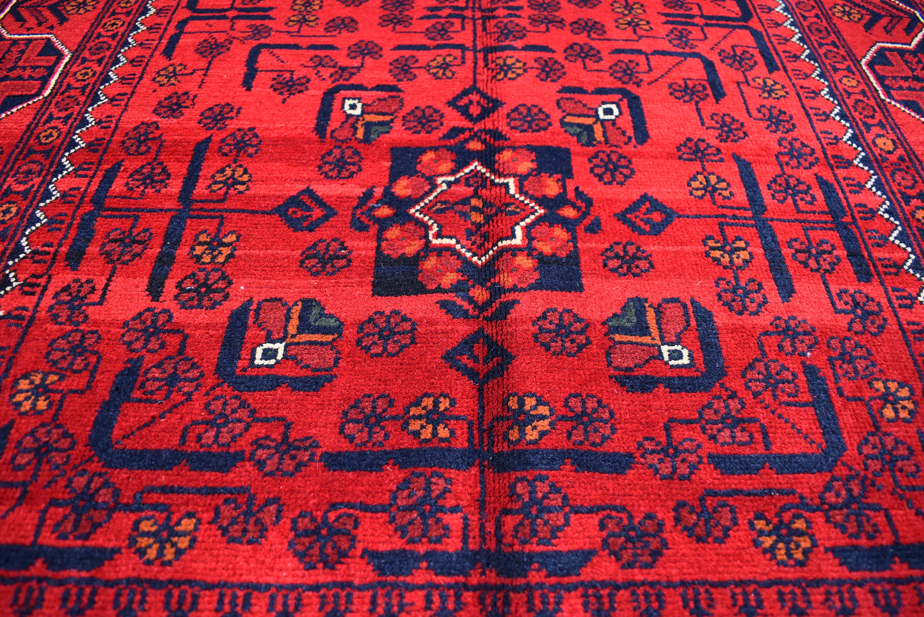 5.5 x 3.4 Ft Bokhara Rug Turkmen 100% Wool Afghan Veg dyes Handmade bukhara Pattern Turkmen Oriental Rug