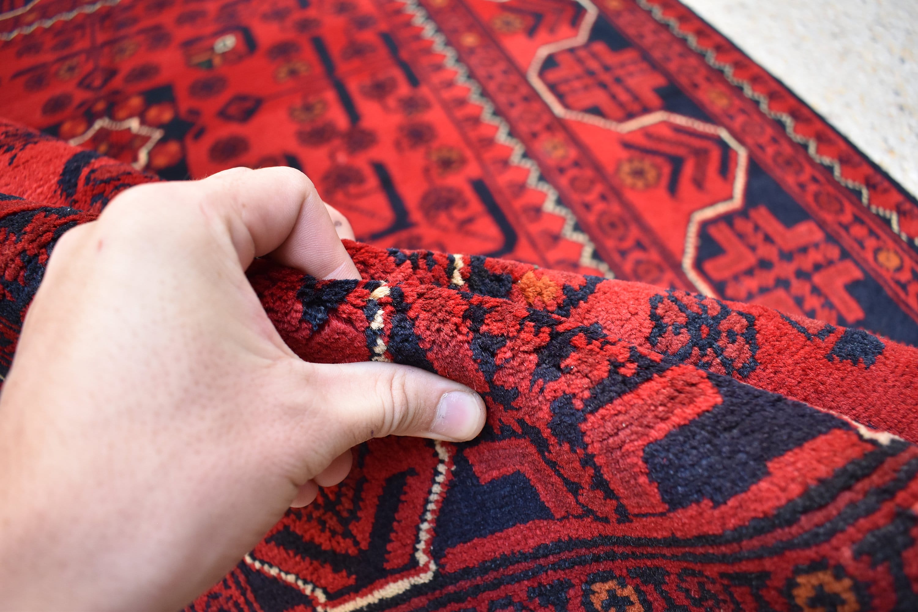 5.5 x 3.4 Ft Bokhara Rug Turkmen 100% Wool Afghan Veg dyes Handmade bukhara Pattern Turkmen Oriental Rug