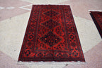 5.0x3.2 Ft Bokhara Rug Turkmen 100% Wool Afghan Veg dyes Handmade Bukhara Pattern Turkmen Oriental Rug, Small Size Rug, Perfect for Bedroom