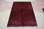 3x5Ft Bokhara Rug Turkmen 100% Wool Afghan Veg dyes Soft Wool Rug, Accent Size Rug, Bedroom Rug, Entrance Rug