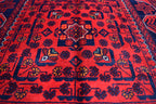 3x5 Bukhara Rug Turkmen 100% Wool Afghan Veg dyes Handmade Bukhara Pattern Turkmen Oriental Rug, Bedroom Rug, Perfect for Office 5.1x3.4 ft