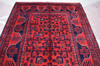 3x5 Bukhara Rug Turkmen 100% Wool Afghan Veg dyes Handmade Bukhara Pattern Turkmen Oriental Rug, Bedroom Rug, Perfect for Office 5.1x3.4 ft