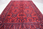 4x6Ft, Bokhara Turkmen Rug – Afghan Handmade 100% Wool Carpet | Vegetable Dyed Bukhara Pattern Oriental Area Rug | Tribal Living Room Decor
