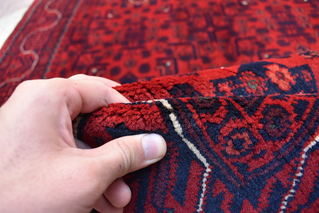 4x6Ft, Bokhara Turkmen Rug – Afghan Handmade 100% Wool Carpet | Vegetable Dyed Bukhara Pattern Oriental Area Rug | Tribal Living Room Decor