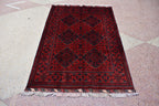 Bokhara Rug Ft 5.1*3.5 Turkmen 100% Wool Afghan Veg dyes Handmade bukhara Pattern Turkmen Oriental Rug