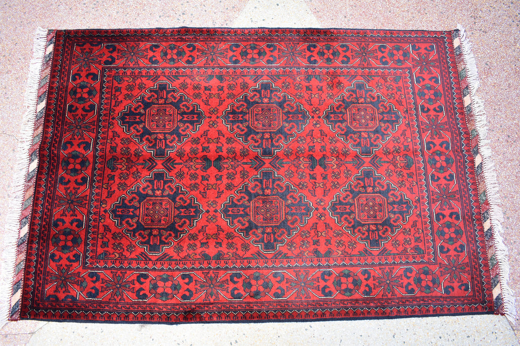 Bokhara Rug Ft 5.1*3.5 Turkmen 100% Wool Afghan Veg dyes Handmade bukhara Pattern Turkmen Oriental Rug