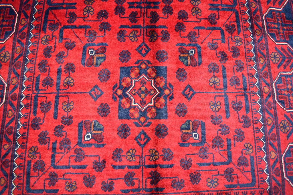 5.1x3.4 Ft Bukhara Rug Turkmen 100% Wool Afghan Veg dyes Handmade Bukhara Pattern Turkmen Oriental Rug, Rug for Bedroom, Office