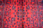 5.1x3.4 Ft Bukhara Rug Turkmen 100% Wool Afghan Veg dyes Handmade Bukhara Pattern Turkmen Oriental Rug, Rug for Bedroom, Office