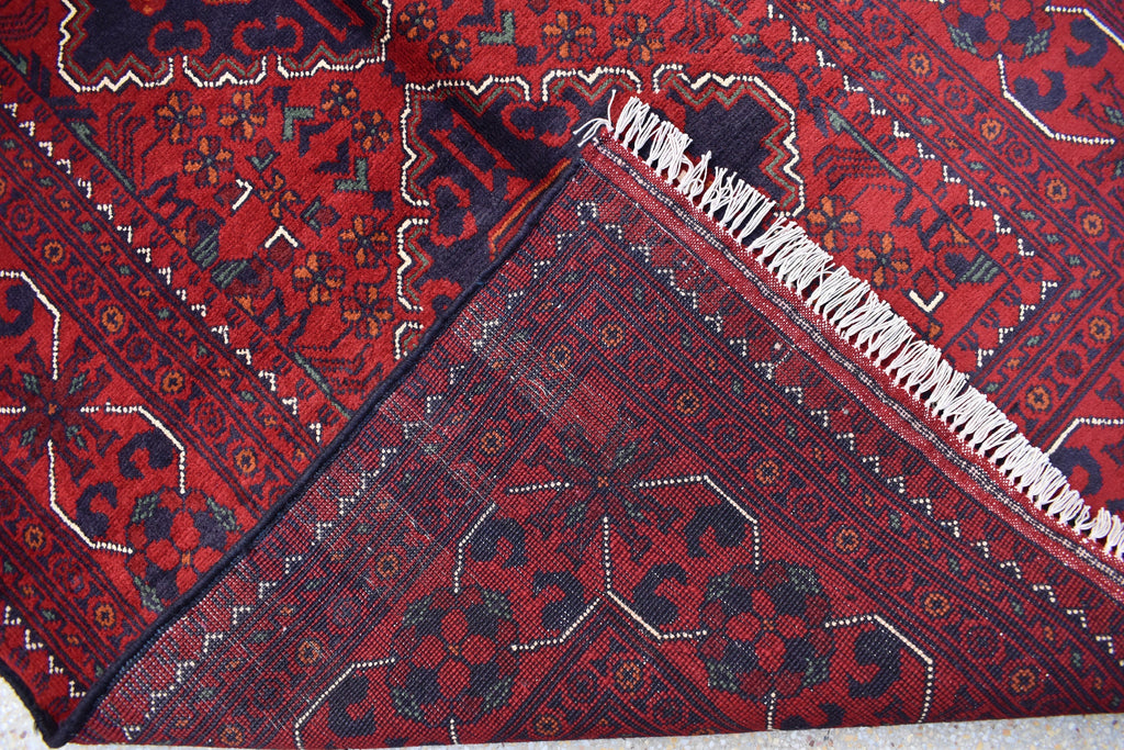 4.10 x 3.4 Ft Bokhara Rug Turkmen 100% Wool Afghan Veg dyes Handmade bukhara Pattern Turkmen Oriental Rug