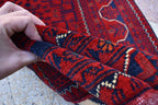 3x5 Bukhara Red Rug Turkmen 100% Wool Afghan Handwoven Rug, Natural Veg dyes, Rug for Living Room, Rug for Bedroom 5.2 x 3.5