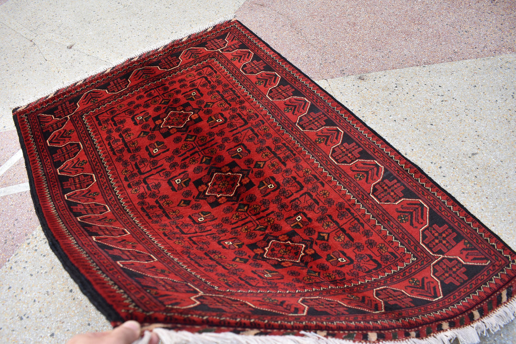 3x5 Bukhara Rug Turkmen 100% Wool Afghan Veg dyes Handmade Bukhara Pattern Turkmen Oriental Rug, Bedroom Rug, Living Room Rug 5.0x3.4 ft