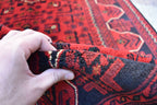 3x5 Bukhara Rug Turkmen 100% Wool Afghan Veg dyes Handmade Bukhara Pattern Turkmen Oriental Rug, Bedroom Rug, Living Room Rug 5.0x3.4 ft