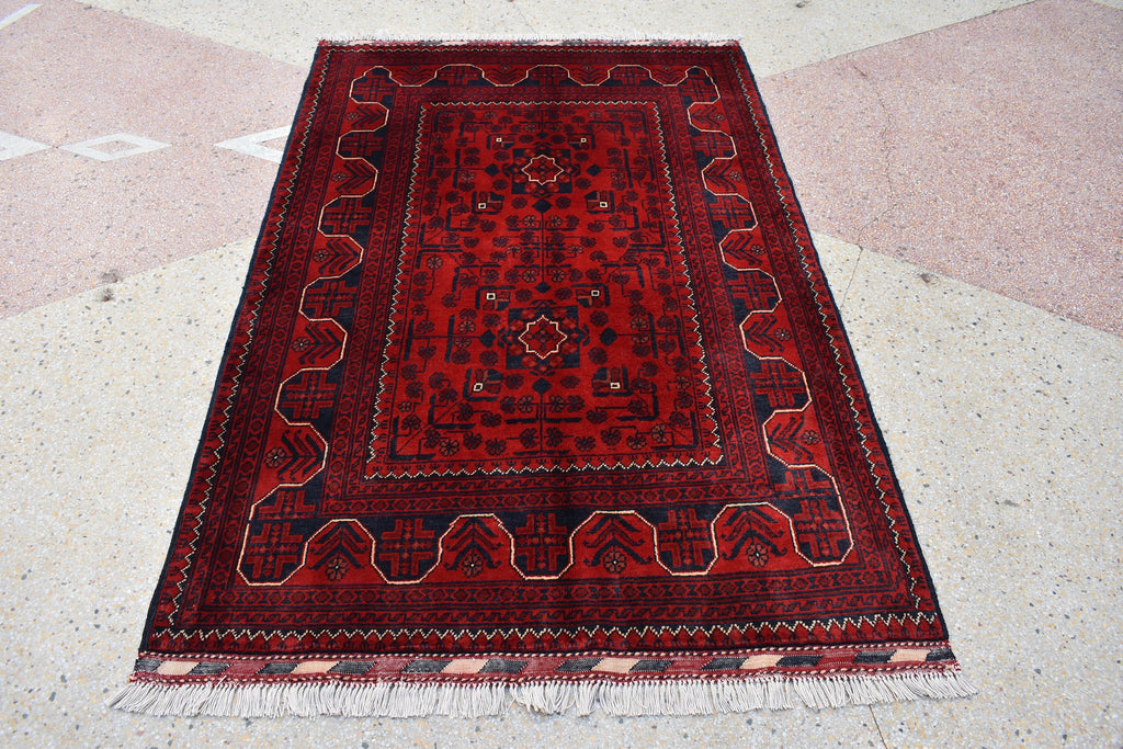 3x5 Bokhara Rug Turkmen 100% Wool Afghan Veg dyes Handmade Oriental Pattern Turkmen Rug, Rugs For Living Room-Bedroom Rug