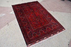 3x5 Bokhara Rug Turkmen 100% Wool Afghan Veg dyes Handmade Oriental Pattern Turkmen Rug, Rugs For Living Room-Bedroom Rug