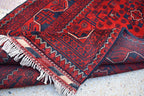 3x5 Bokhara Rug Turkmen 100% Wool Afghan Veg dyes Handmade Oriental Pattern Turkmen Rug, Rugs For Living Room-Bedroom Rug